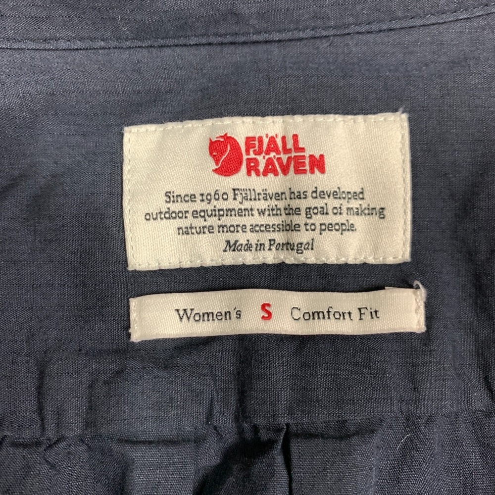 FjallRaven‎ Kiruna Lite Shirt Women's Small Navy Long Sleeve Popover Comfort Fit - Picture 3 of 9